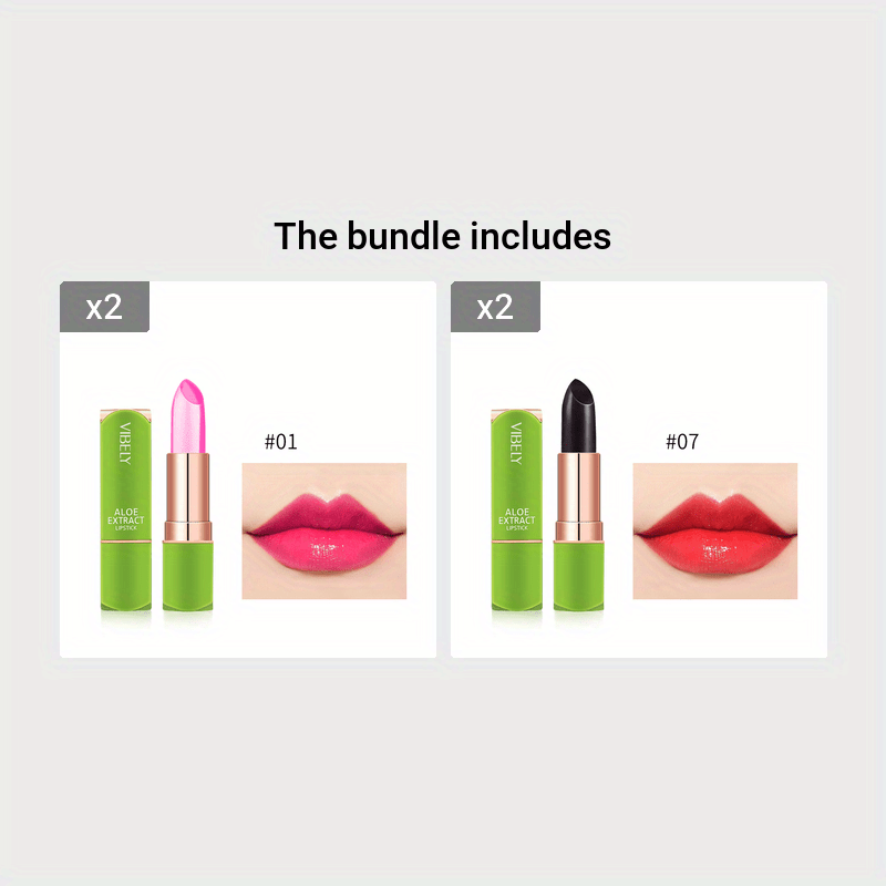 Bálsamo labial de aloe vera para mujer con beneficios de cambio de color y hidratación