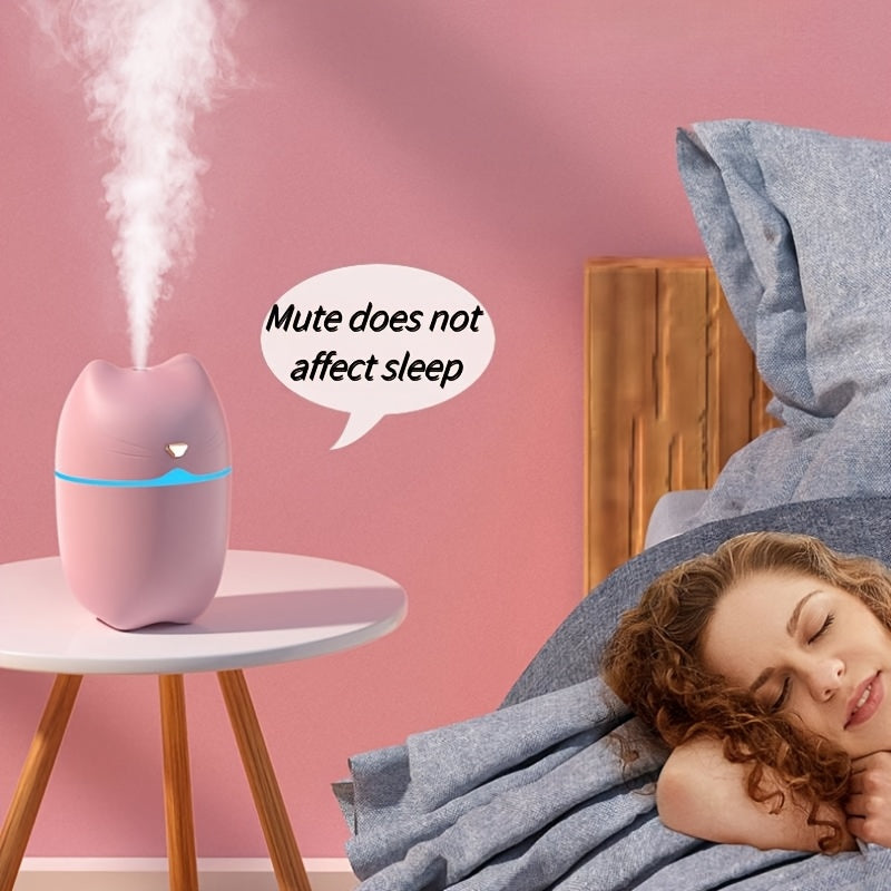 Kichkina rang-barang kechki yorug'lik namlagich 300ML USB shovqinli bo'ron uchun uy ofisi