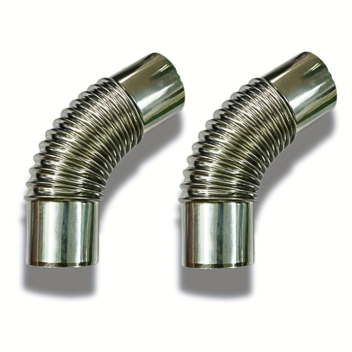 Eagles Stove Pipe Elbow ning ikki dona 45 daraja burchakli, tashqi kamp pechlari uchun chimney flue ni ulash uchun mo'ljallangan zanglamaydigan po'latdan yasalgan. Dizayni mustahkam va qattiq, diametri 5.99 sm.