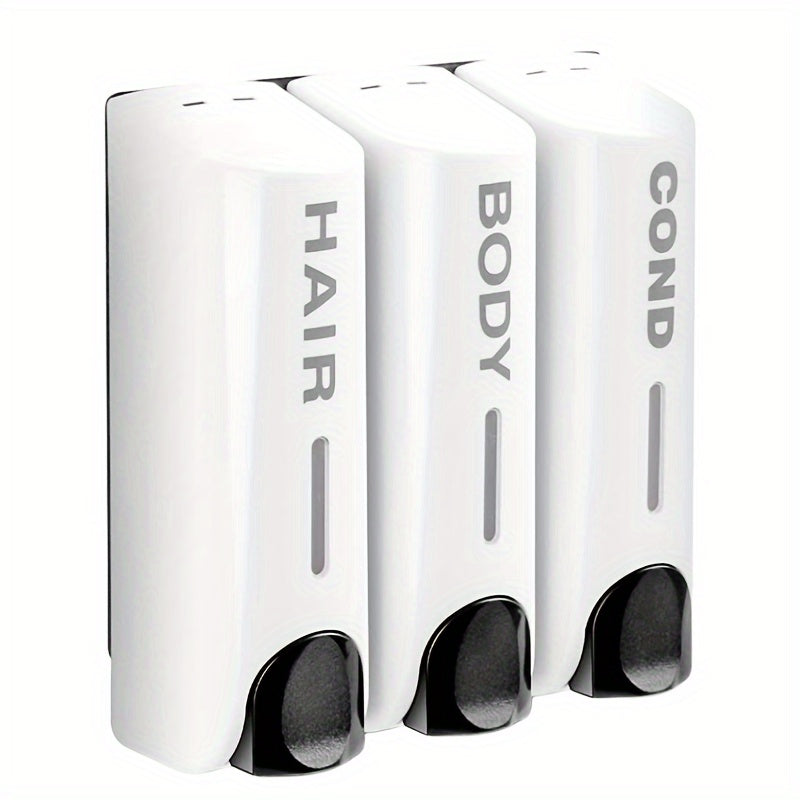 Wall-Mounted Manual Soap Dispenser for Hotels Single Double Triple Heads No Drilling