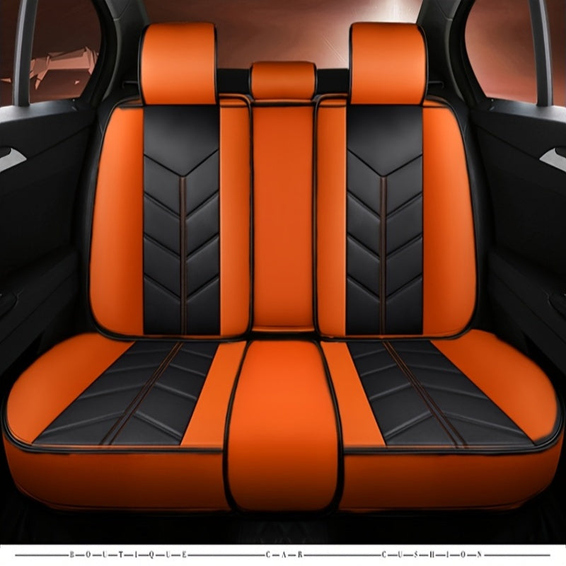 Universal Fit 5-Seats Faux Leather Car Seat Covers Waterproof Washable