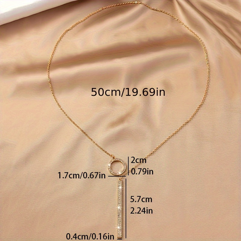 Zarif koreyscha uslubdagi rhinestone tasselli pendant marjon, temir zanjir, kundalik va bayram kiyimlari uchun mos, ayollar uchun barcha mavsumlarga mo'ljallangan zargarlik.