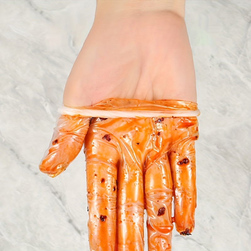 Pack of 50 or 100 Waterproof Powder-Free Plastic Kitchen Gloves for Cleaning