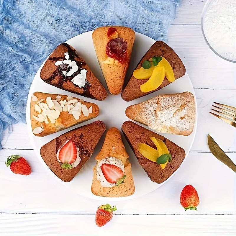 Silicone mold 8 triangular grooves for baking desserts