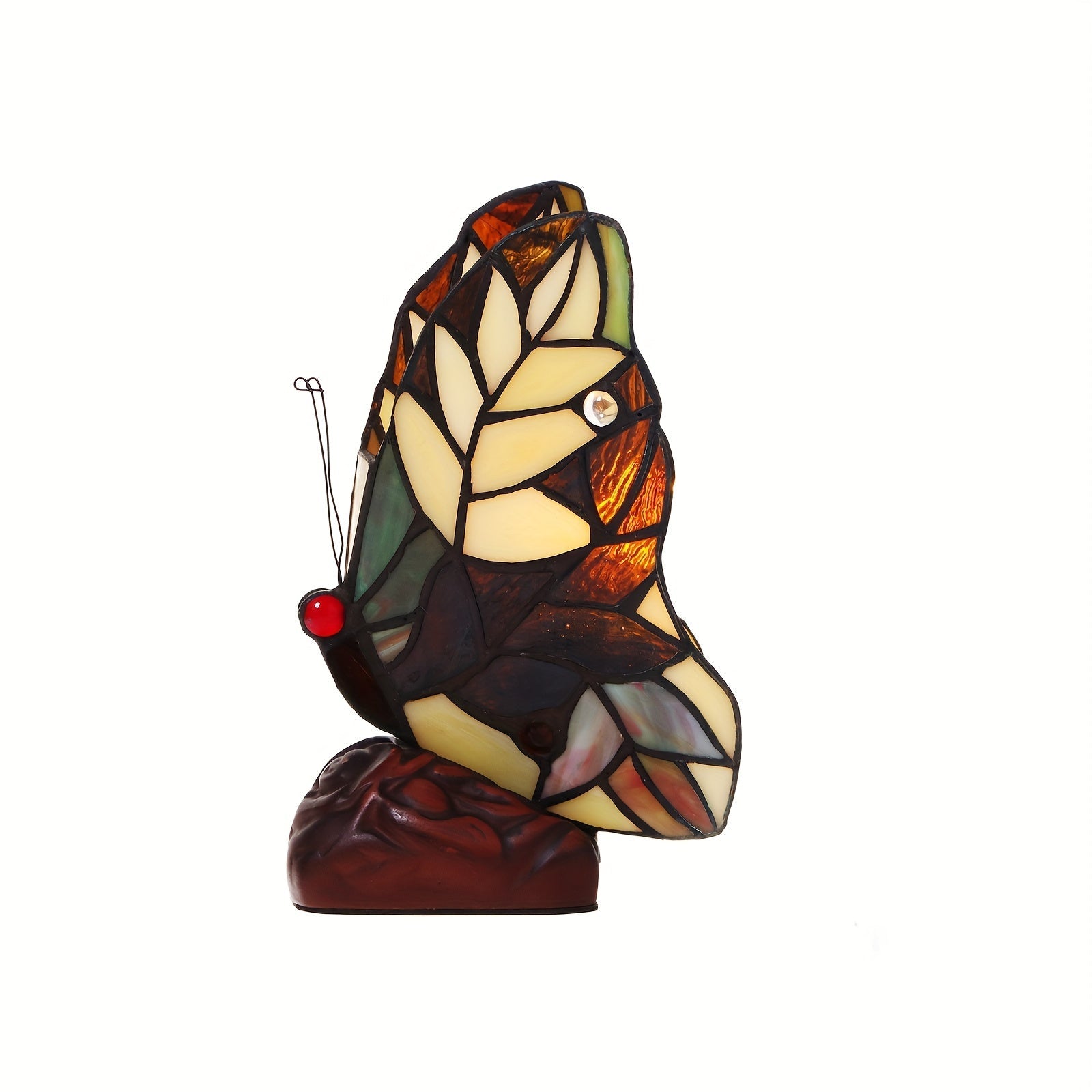 Decorative Stained Glass Window Sticker Black and Orange Cat Flowers 20cm