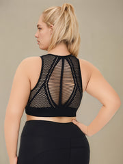 Бюстгальтер спортивный бесшовный для полных размеров, дышащий с вырезом "холлоу" на спине для йоги и бега