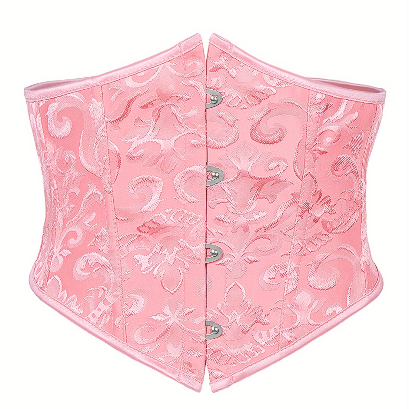 Faja femenina elegante con patrón floral, con espalda ajustable con cordón y botones, ropa moldeadora