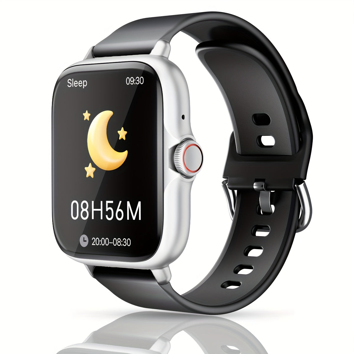 Sports Smart Watch for Men Women 4.65cm Full Touch Screen Sleep Monitoring Pedometer Compatible with iPhone Android