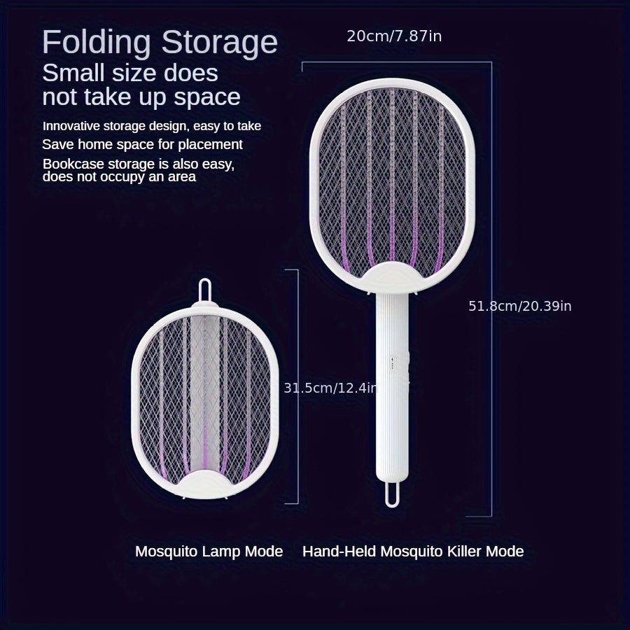 Складной электрический уничтожитель комаров с ультрафиолетовым светом, перезаряжаемый через USB, настенный убиватель мух