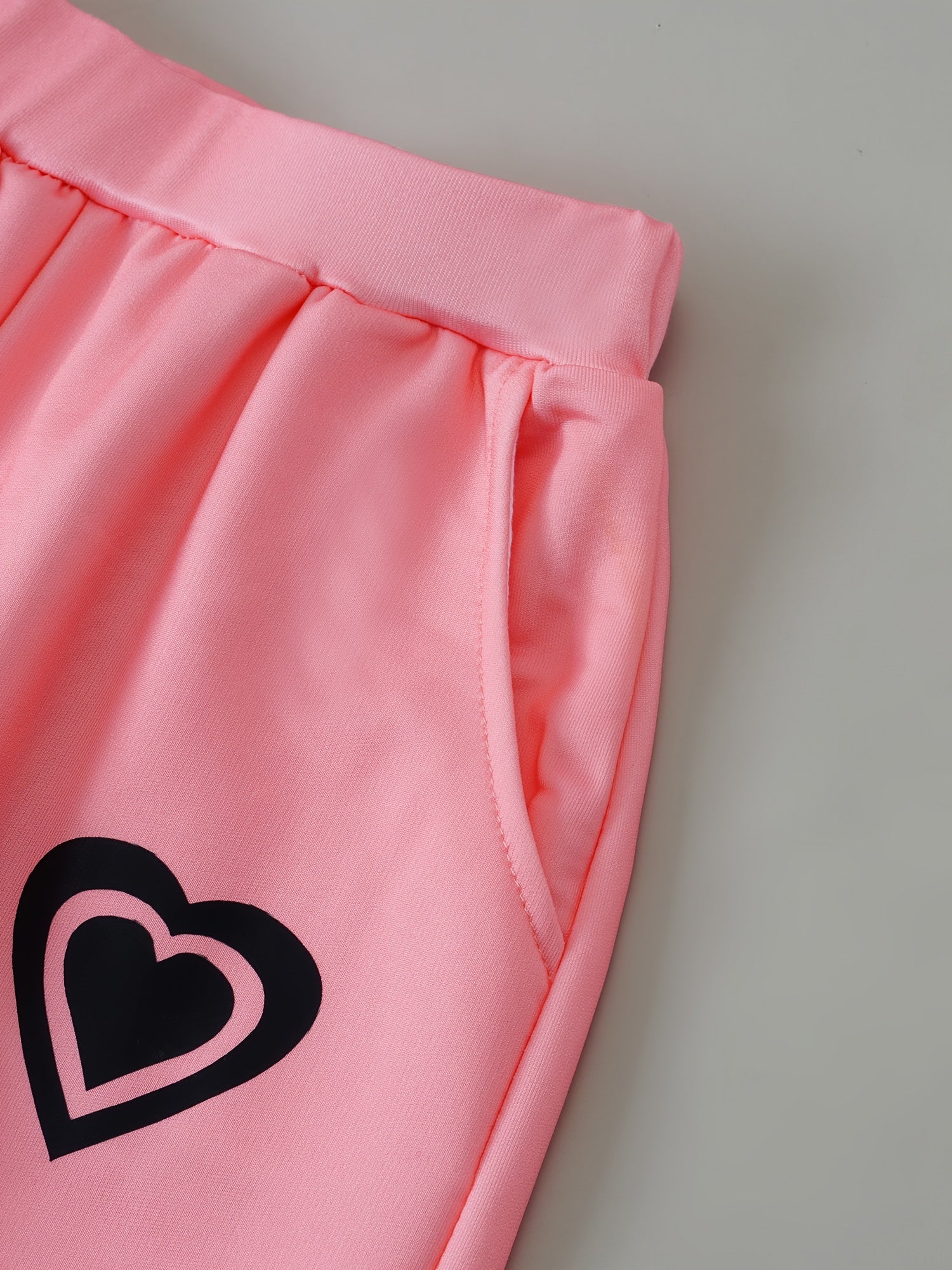 Girls Autumn Clothes 2025 Heart Pattern Knit Two-Piece Set for Kids