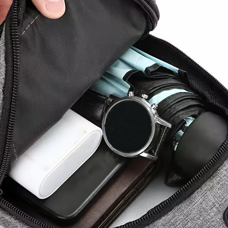 Women's Crossbody Bag Nylon Casual Lightweight Adjustable Zipper Closure Grey