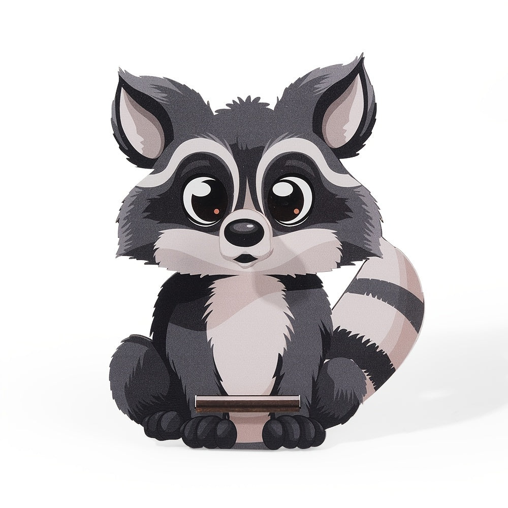 Wooden Raccoon Eyeglass Holder Stand Animal Glasses Display Creative Sunglass Storage Desk Decor