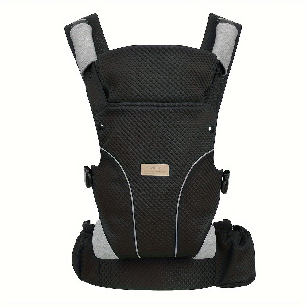 Baby Carrier for Infants and Toddlers 0-48 Months Breathable Polyester Adjustable Black Grey