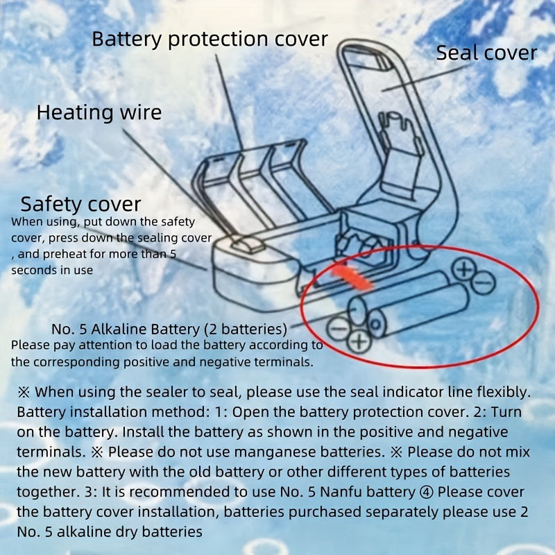 Oziq-ovqat atıştırmalıkları uchun portativ sumka issiq muhrlagichi.