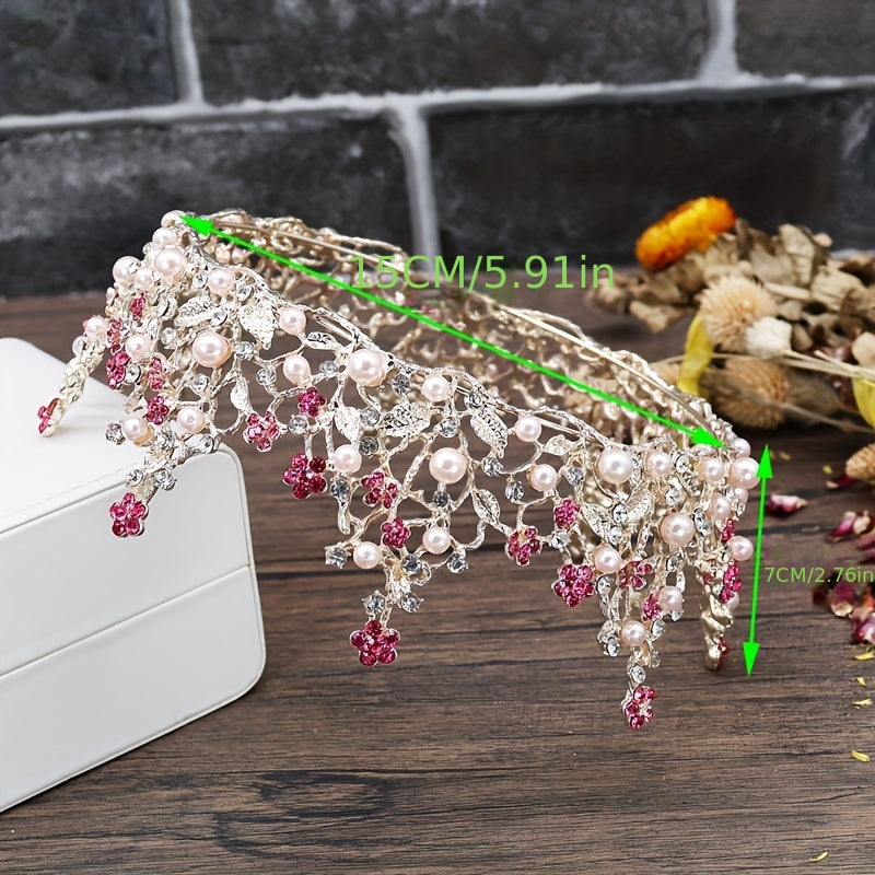 Vintage Black Bridal Tiara with Gauze Hair Hoop and Jewelry Accessories