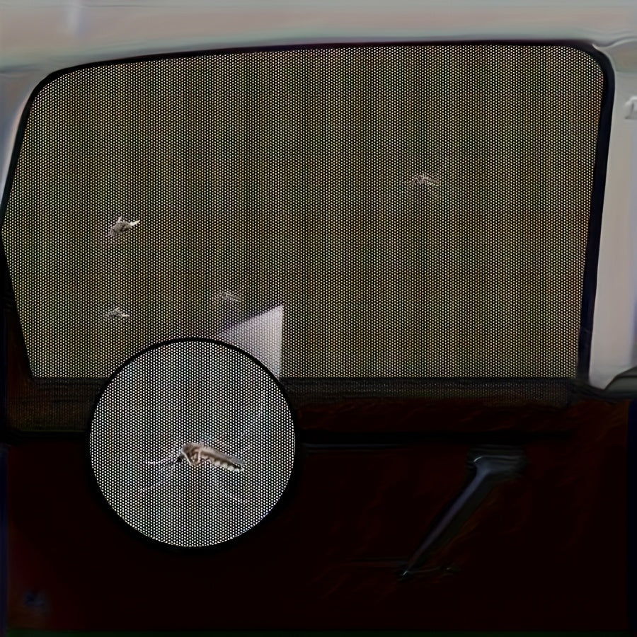 2 dona Universal avtomobil yon oynasi quyosh nurlari himoyasi nafas oladigan tarmoq UV himoyasi sozlanadigan