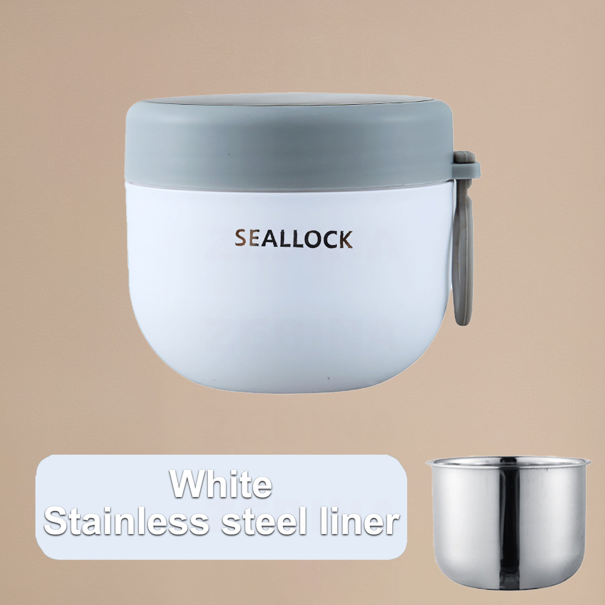 Katta zanglamaydigan po'latdan yasalgan nonushta kubogi 600ml izolyatsiyalangan sho'rva chashkasi va bukadigan qoshiq bilan