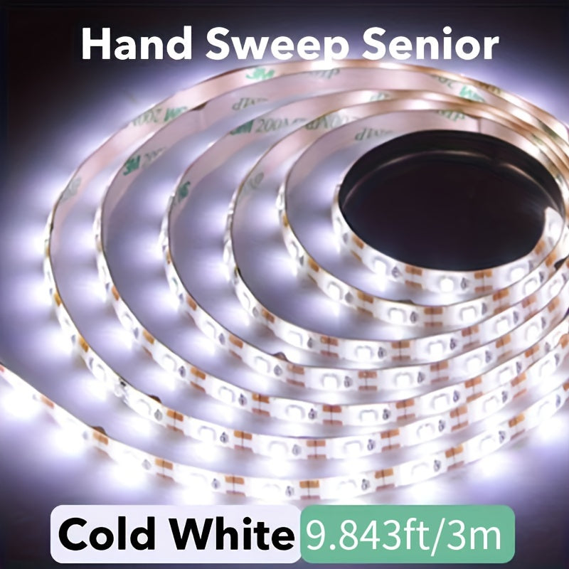 USB-Powered LED Strip Lights with Motion Activation for Indoor Decoration Cabinets Closets TV