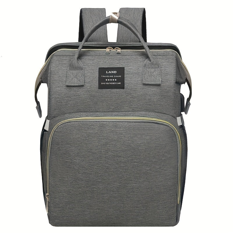 Unisex Diaper Bag Backpack with Changing Pad and Stroller Straps for Travel