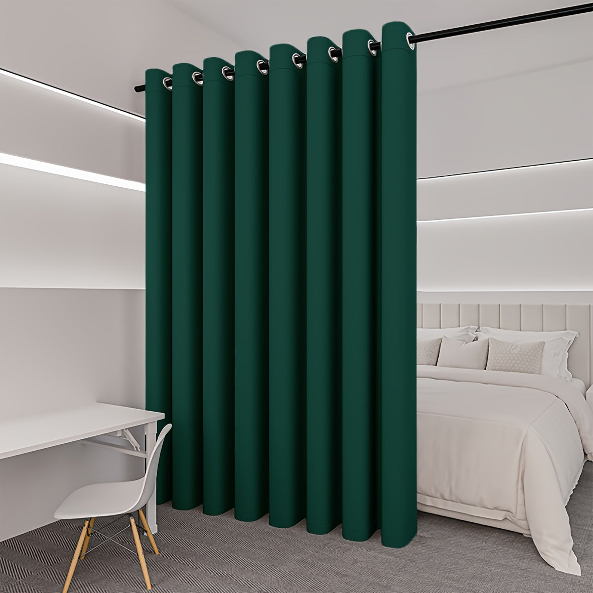 Blackout Room Divider Curtain for Living Room Bedroom Wall Privacy Grommet Panel