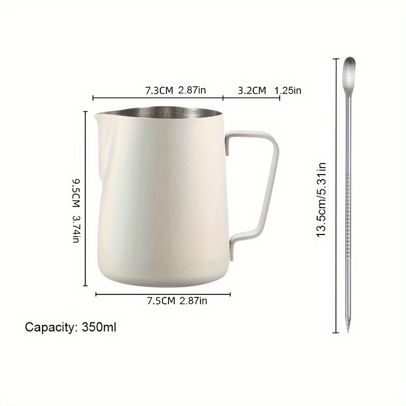 Нержавеющая сталь молочный кувшин 350 мл или 600 мл для латте-арта черный, белый, серебристый