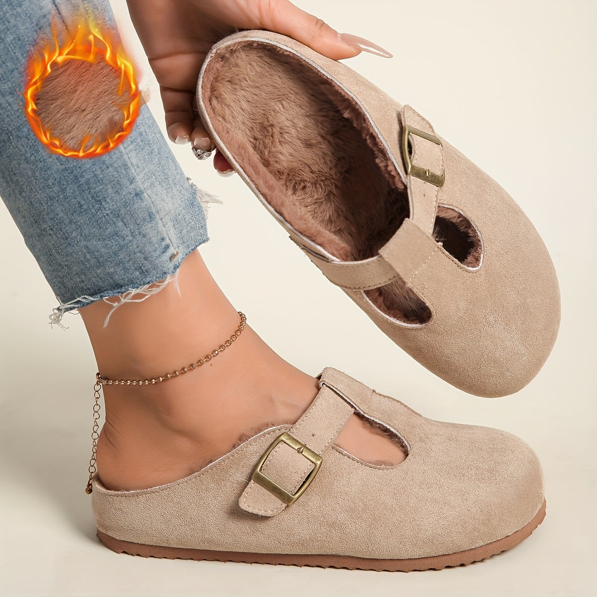 Women's Thick-Soled Mules Slip-On Comfortable Breathable Casual