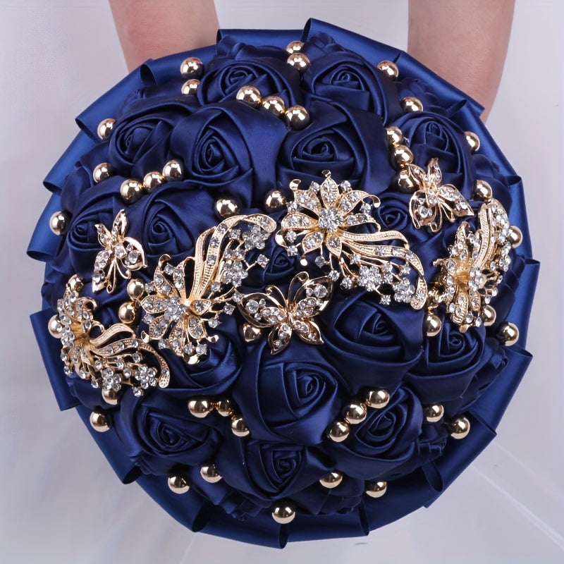 Elegant Qizlar uchun gullar to'plami Qizil samoviy güllar bilan Kristal va Marjon tafsilotlari bilan