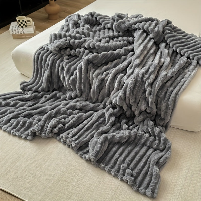 Ребли Coral Fleece Throw Blanket Yumshoq issiq barcha mavsumlar uchun divan uchun yostiq