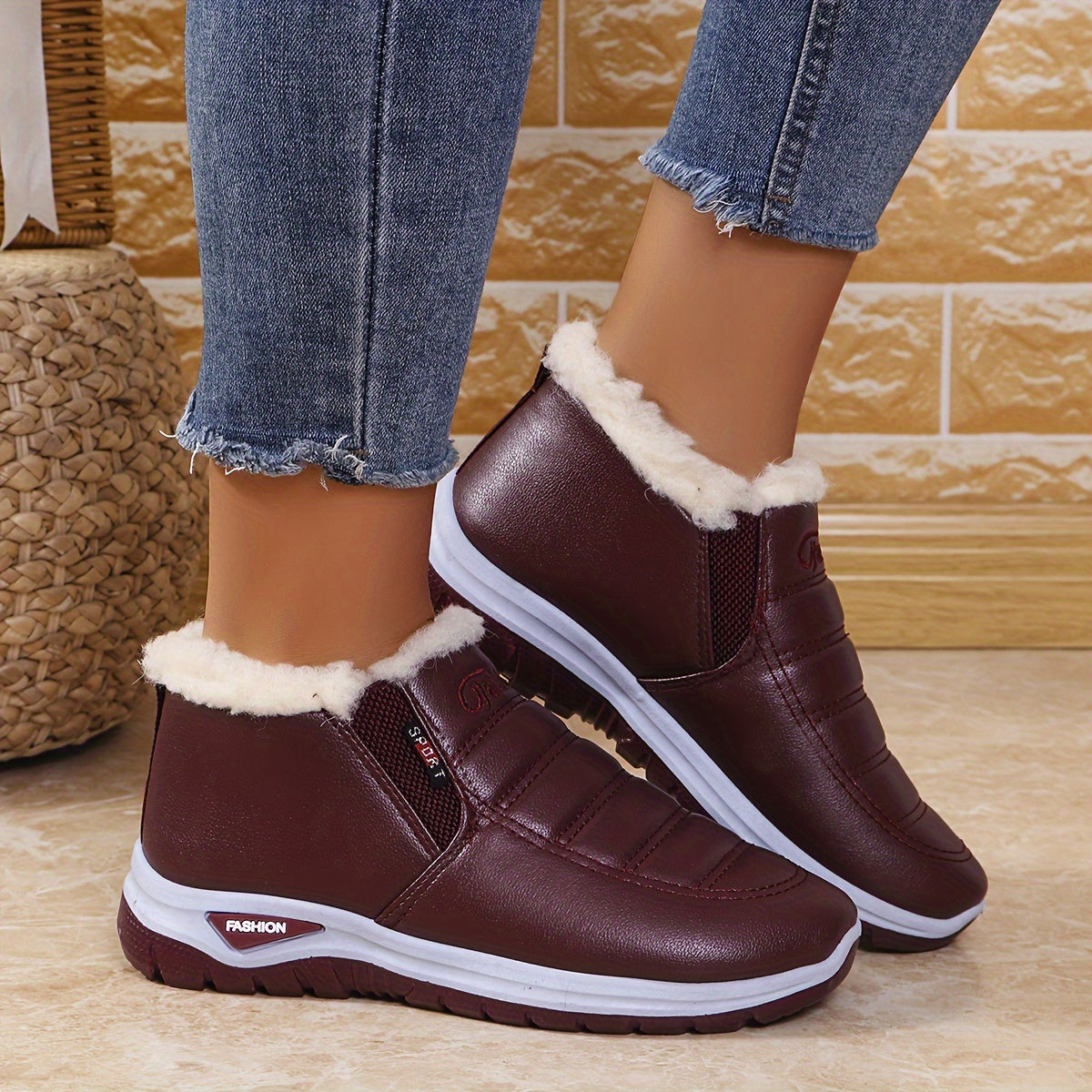Women's Winter Outdoor Anti-Slip Warm Lined Cold-Resistant Shoes