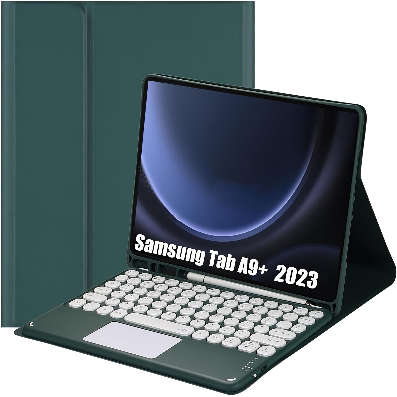 Galaxy Tab A9 Plus 27.94cm 2023 and Galaxy S9 FE/S9/S8/S7 Keyboard Case with Multi-Touch Trackpad Detachable Keyboard Auto Sleep Wake Smart Folio with S Pen Holder