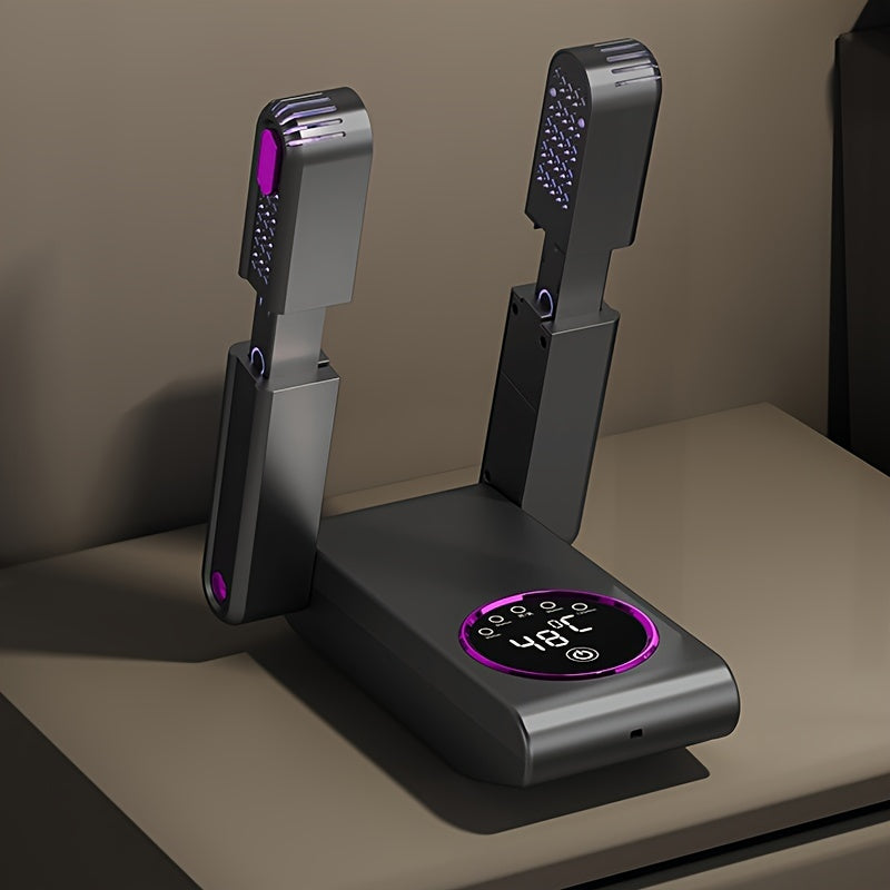 HOTU Qaytariladigan Poyabzal va Poyabzal Quruqchi/Isituvchi: 360° Tez Quruq, Doimiy Harorat, Vaqtli Quruq. Yevropa Standartiga mos kvadrat shakl. Joyni tejaydigan, batareyalar kerak emas.