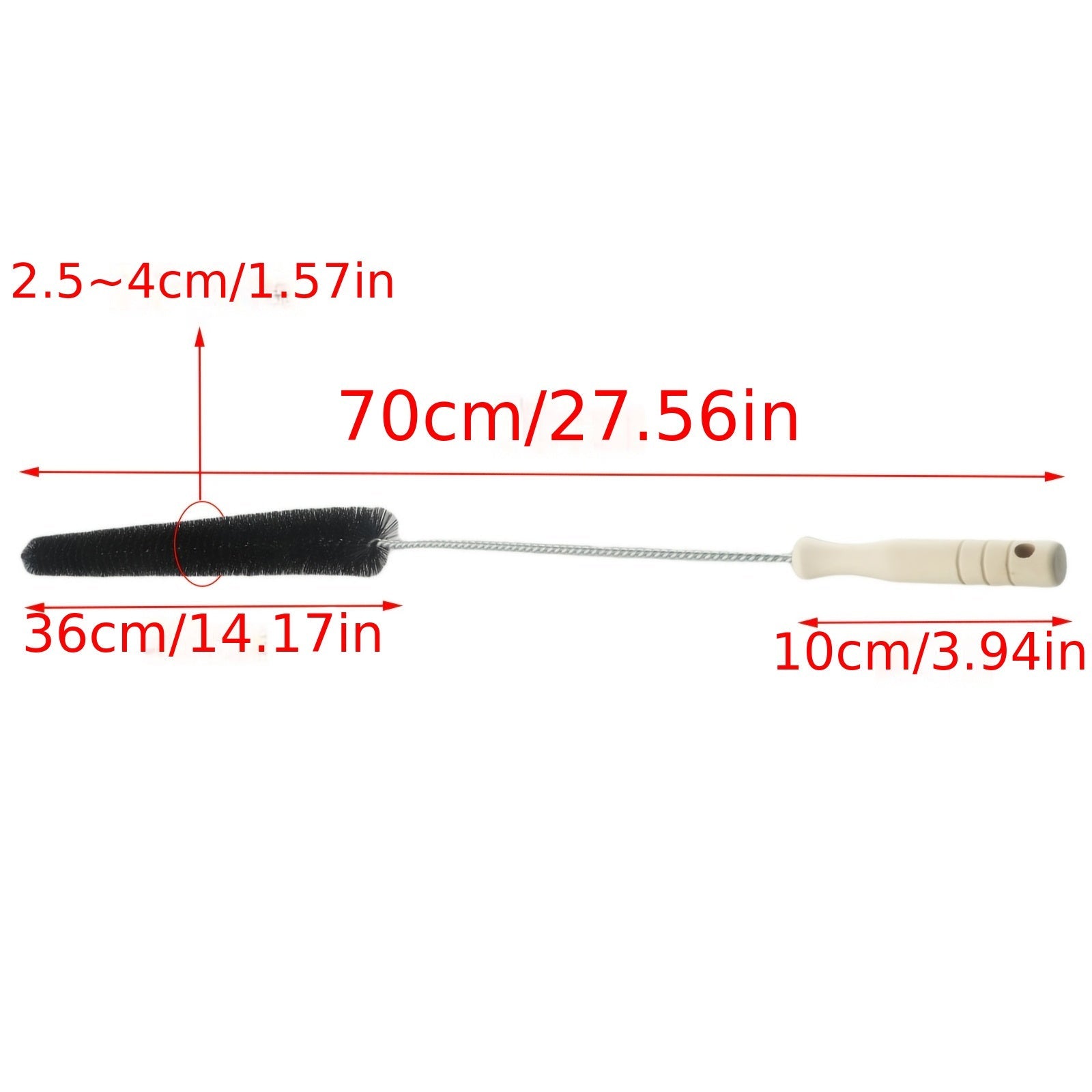 Radiator tozalovchi cho'tka yog'och tutqichli, naylon sochli, 70 sm vent quritgich, muzlatkich