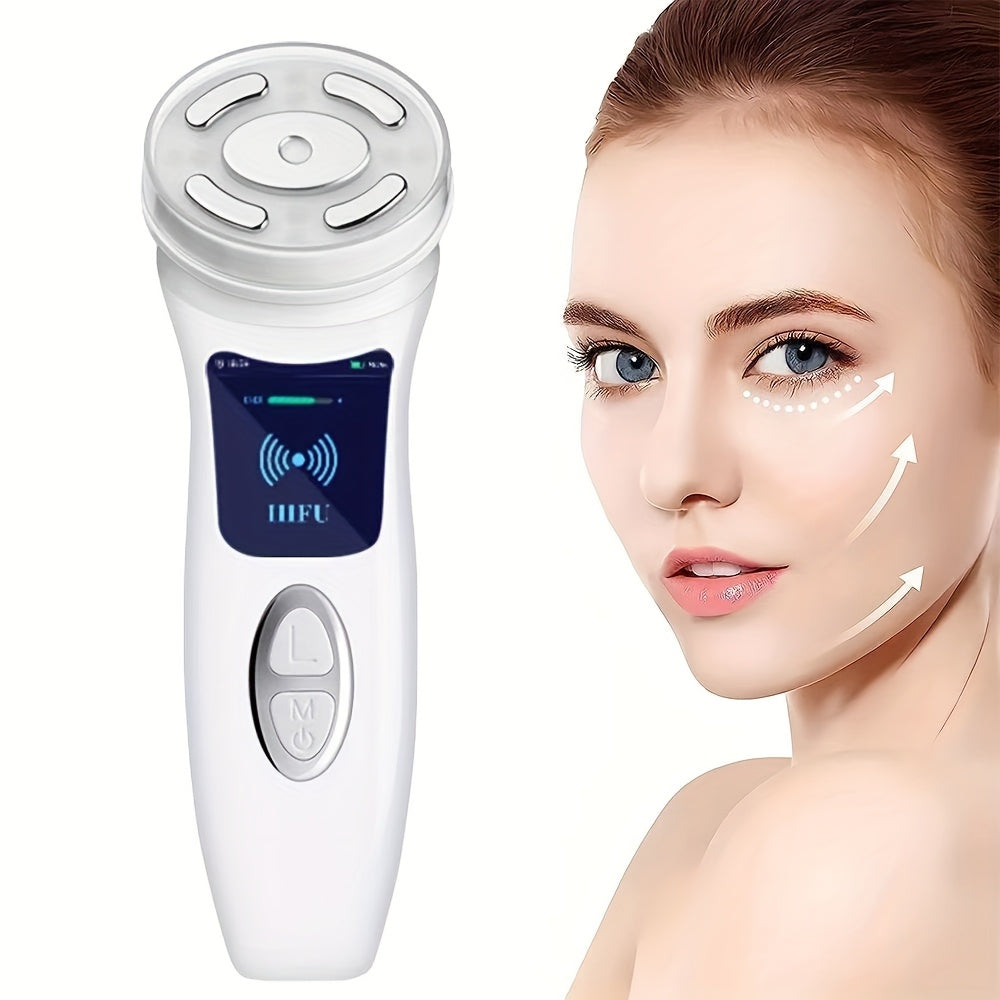 Mini HIFU Facial and Eye Massager for At-Home Skincare and Spa Treatments