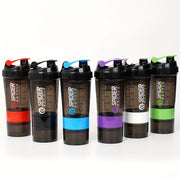 500ml Protein Shaker Bottle with Layered Storage Leak-Proof Mixing Ball for Gym and Outdoor Activities