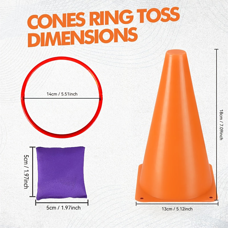 Rang-barang halqa tashlash o'yin to'plami ichki va tashqi o'yin uchun, yosh 14+