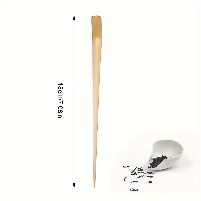 Cuchara de bambú artesanal para matcha de 17.78cm para preparación de té verde y matcha