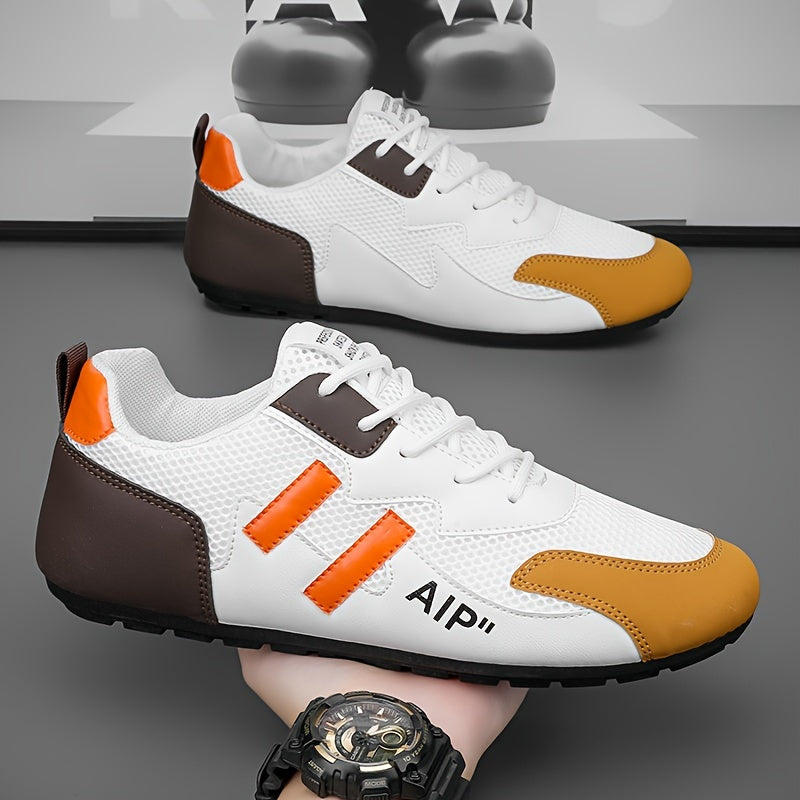 Erkaklar uchun nafas oladigan pastki yugurish poyafzallari, rangli blokli zamonaviy krossovkalar, barcha mavsumlar uchun ochiq havoda mashq qilish uchun