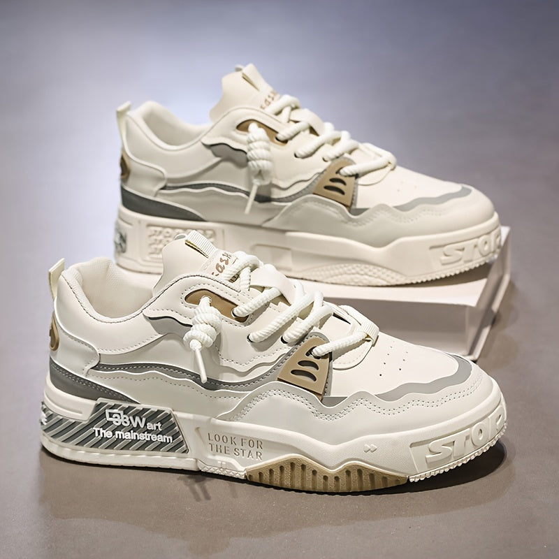 Men's Low-Top Skate Shoes Durable Non-Slip Casual Sneakers for All Seasons