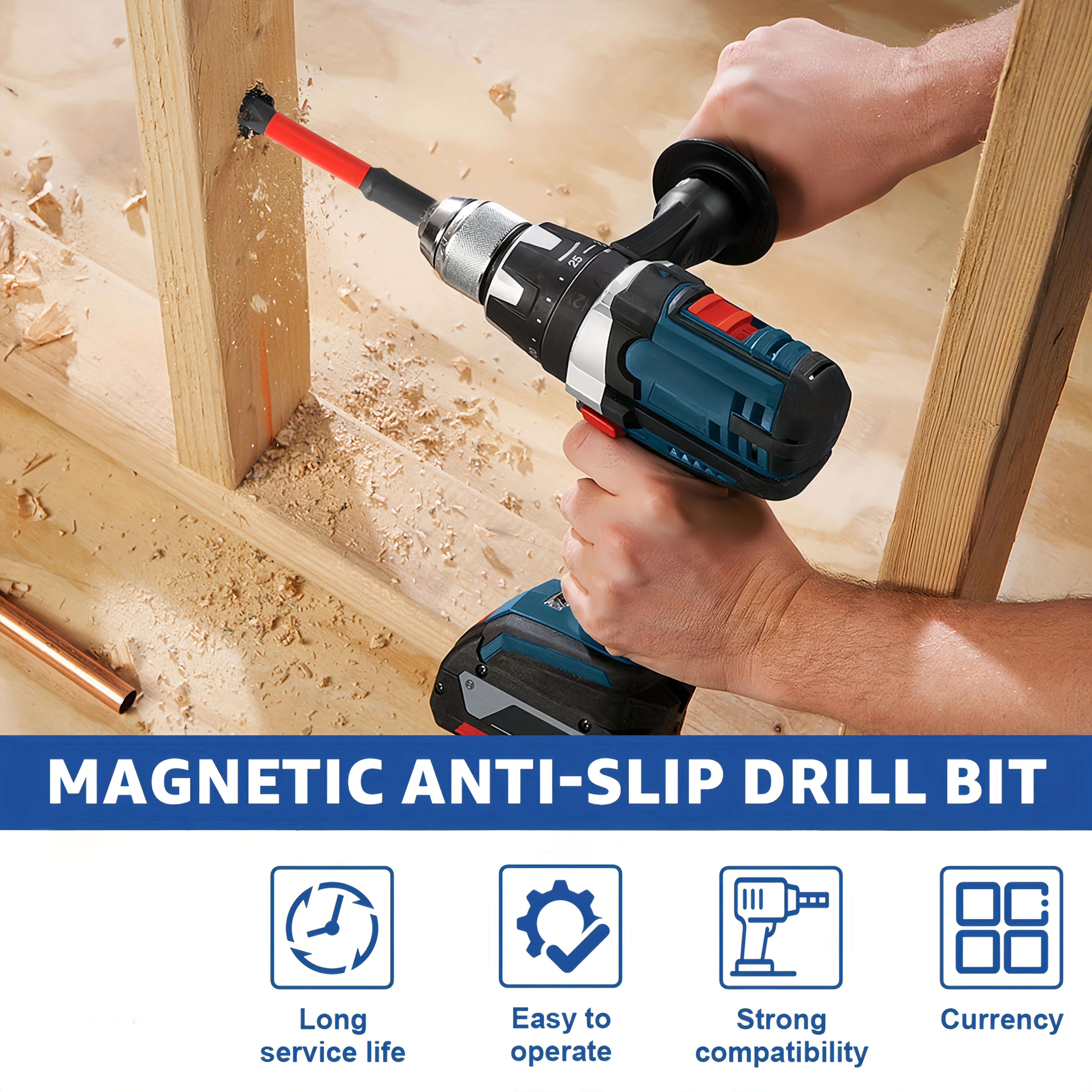 6pcs Tungsten Steel Magnetic Screwdriver Bits Set for Electric and Manual Drives