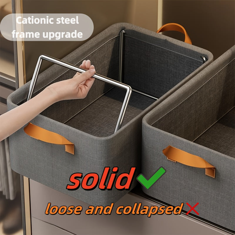 Большая складная коробка для хранения со стальной рамой, водонепроницаемая, устойчивая к царапинам, 26 л