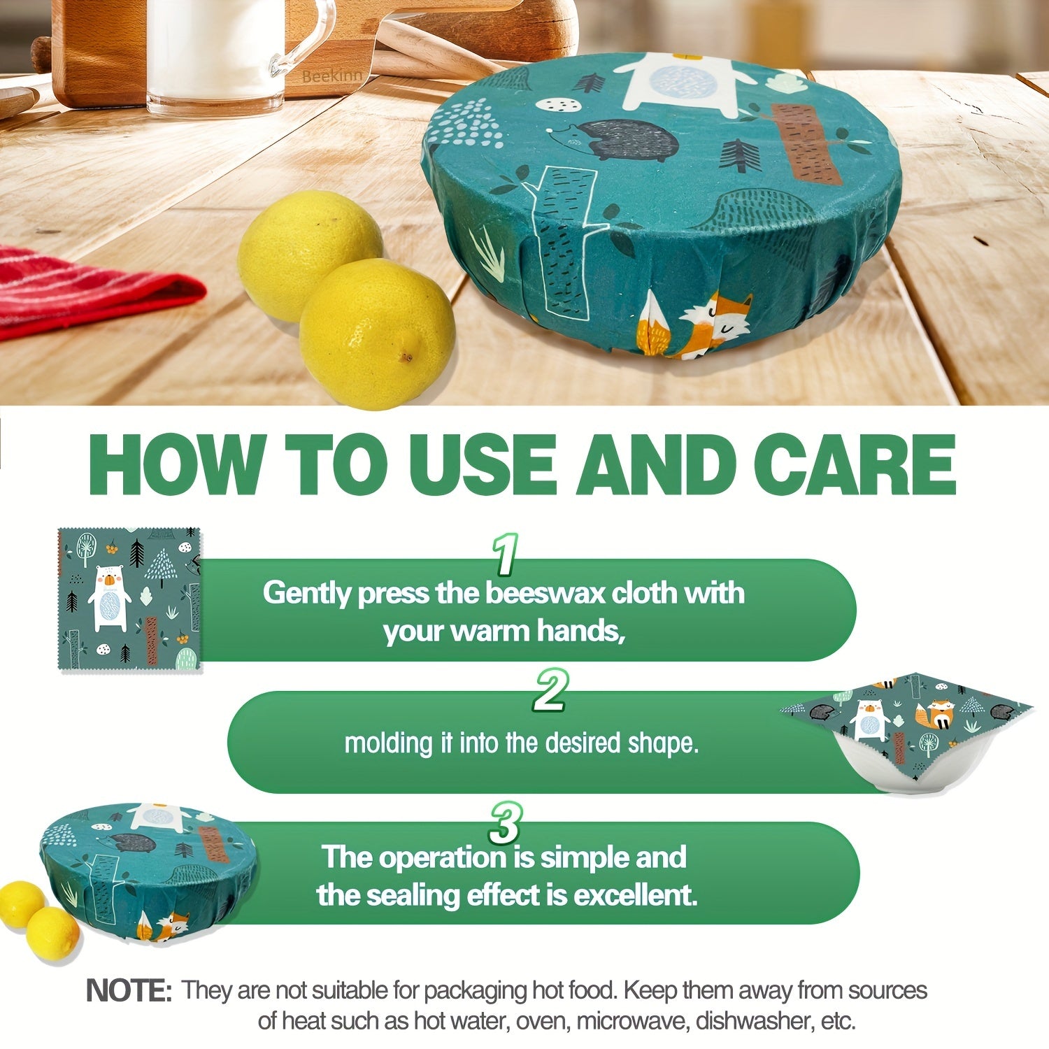 Asal mum to'quv qoplami 9 ta qayta ishlatiladigan ekologik toza kvadrat oshxona qoplami