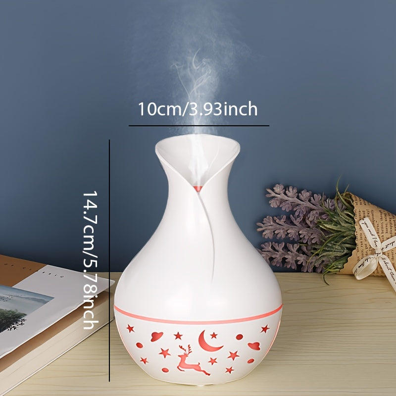 Portable USB Humidifier with Essential Oil Diffuser Nightlight Auto Shut-Off 7 Color Lights for Home Office