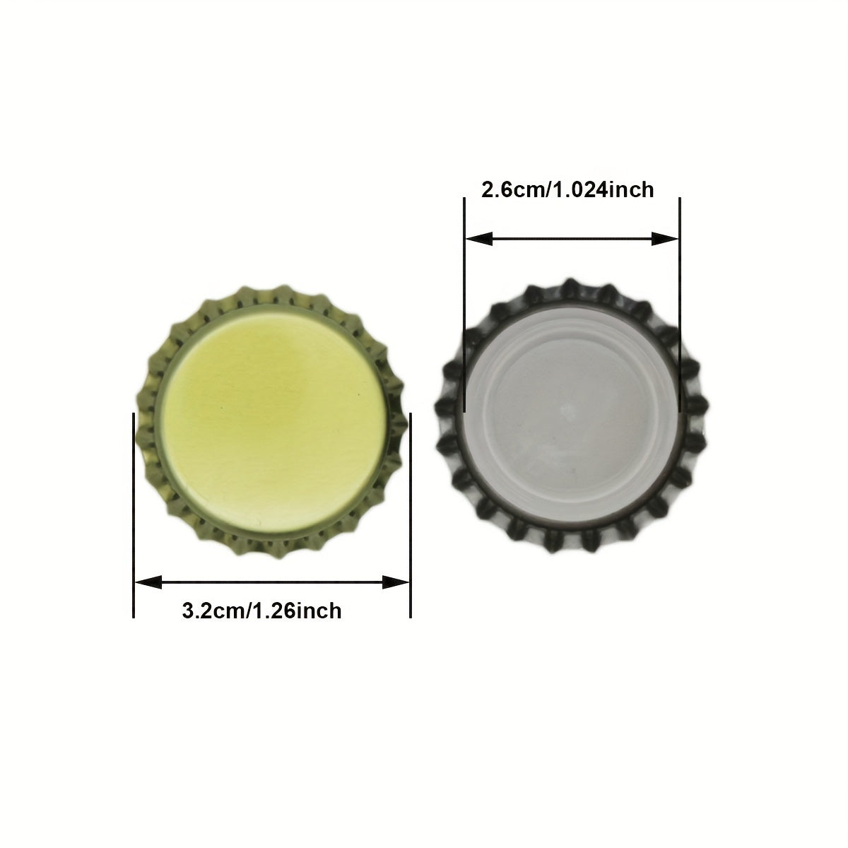 Golden Oxygen Absorbing Beer Bottle Caps 26mm PVC-Free Airtight Seal