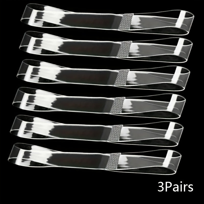 Women's Transparent Elastic Non-Slip Shoelaces for High Heels, Secure Fit