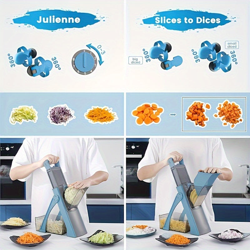 Handheld Vegetable Slicer and Grater, Plastic Cutter for Carrots and Potatoes