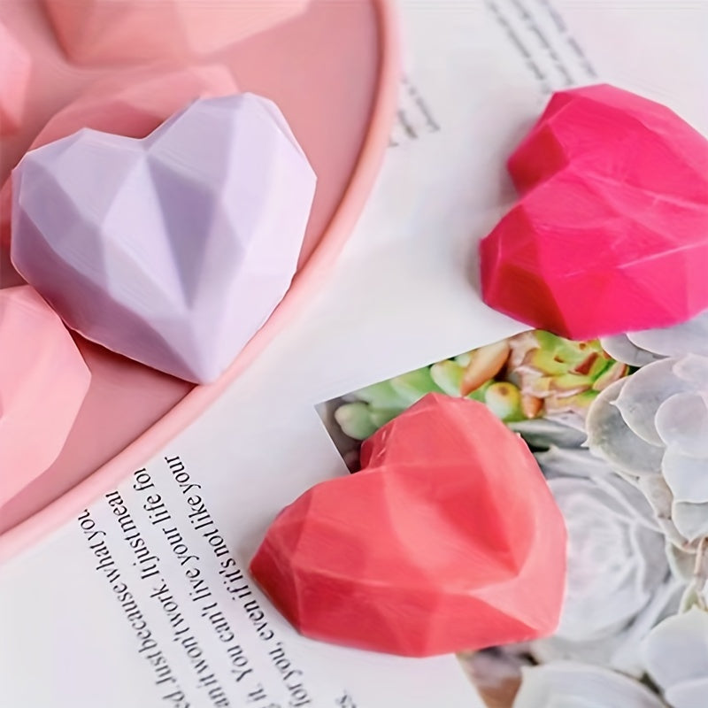 Heart-Shaped Silicone Mold for Fondant Chocolate Pudding Soap Candles