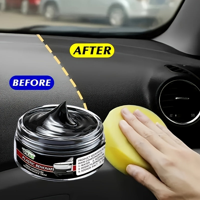 Cera de brillo y protección para neumáticos universal - Recubrimiento de brillo negro para coches