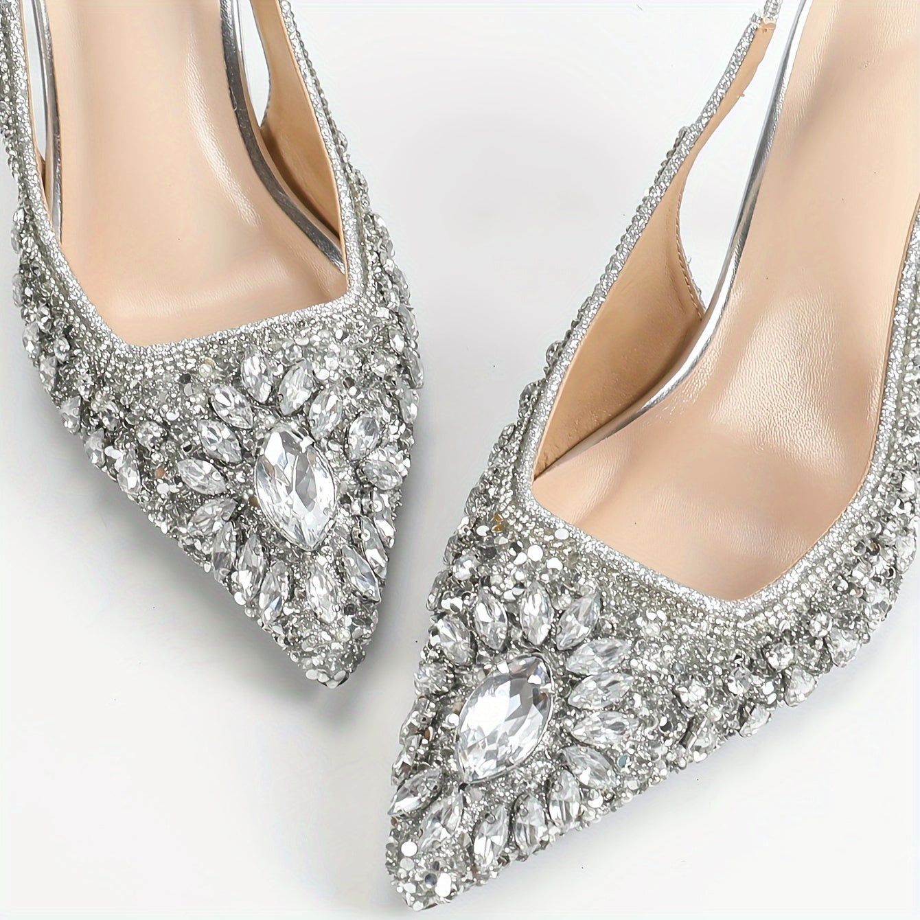 Ayollar uchun Bling to'rt mavsumli nuqtali oyoq barmoqli, bilak bog'lamli yuqori poshnali poyabzal, kiyinish va kechalar uchun