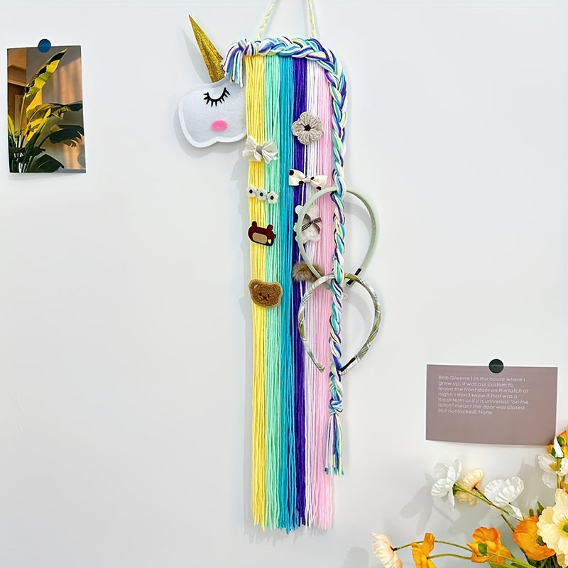 Felt Unicorn Organizer for Girls Hair Accessories Home Decor Storage