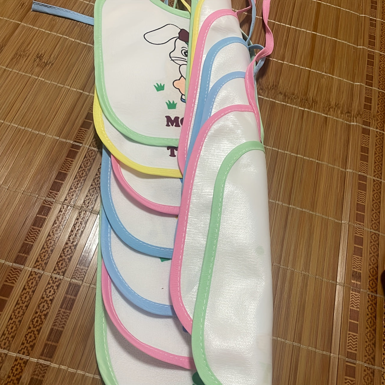 Baby Bibs for Kids White Durable Easy-to-Clean with Secure Tie Closure